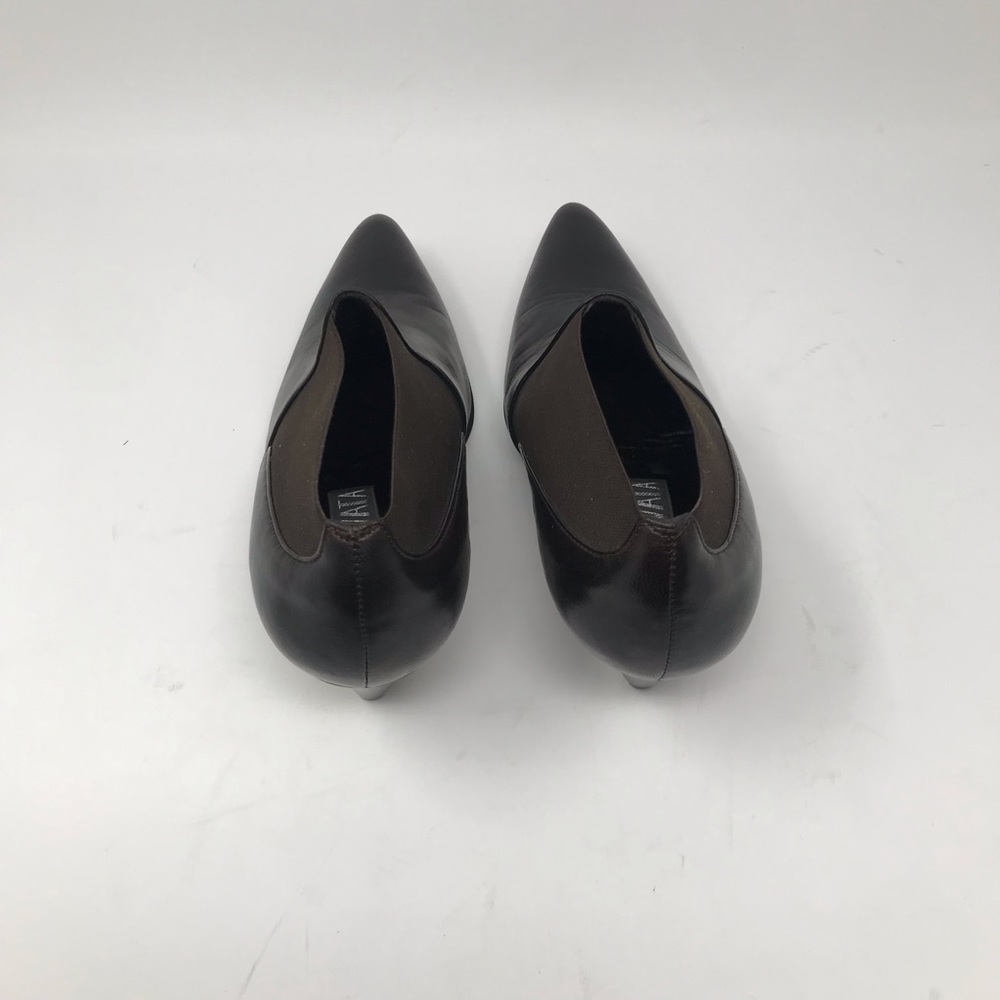 Prevata Black Leather Ankle Booties Slip On 7.5 - Picture 4 of 8